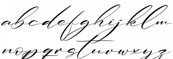 Renathalia Signature Italic फ़ॉन्ट लोअरकेस