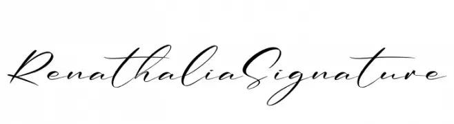 Renathalia Signature  font caratteri gratis