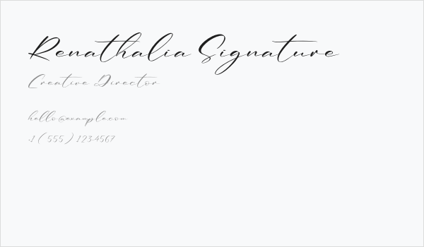 Renathalia Signature Business Card