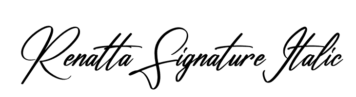 Renatta Signature Italic  नि: शुल्क फ़ॉन्ट्स डाउनलोड