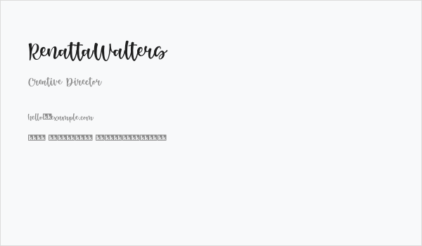 RenattaWalters Business Card