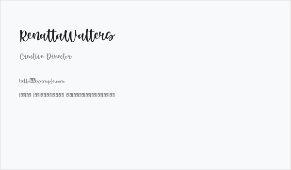RenattaWalters Business Card
