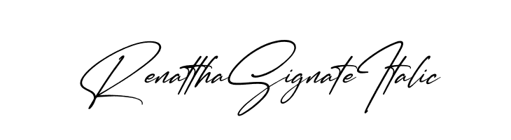 Renattha Signate Italic  नि: शुल्क फ़ॉन्ट्स डाउनलोड