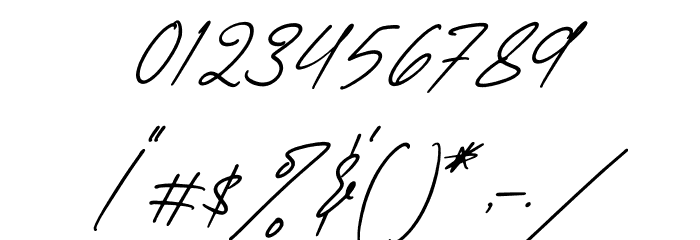 Renattha Signate Italic Font OTHER CHARS