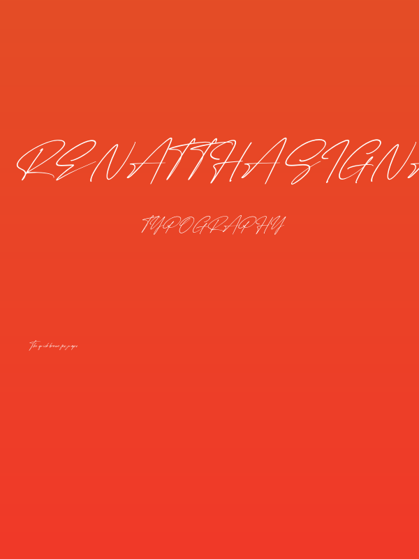 Renattha Signate Italic Poster