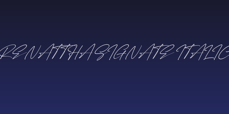 Renattha Signate Italic Social Header