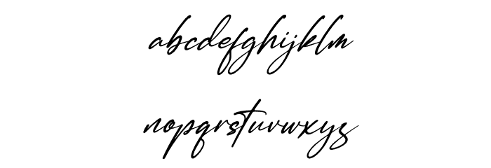 Renattha Signate Italic Font LOWERCASE
