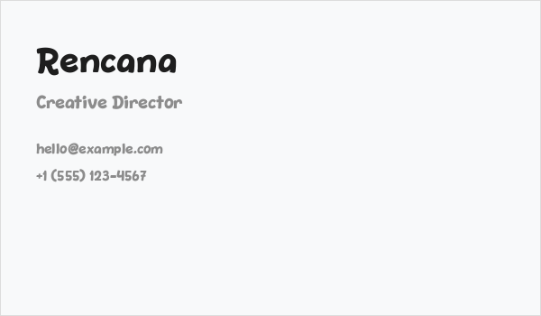 Rencana Business Card