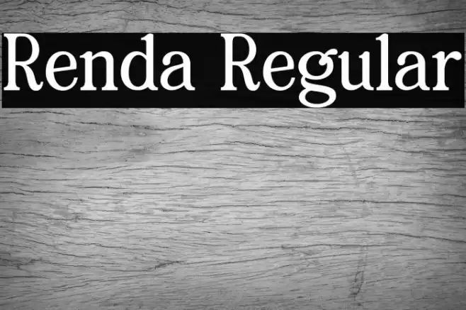 Renda Regular Font examples