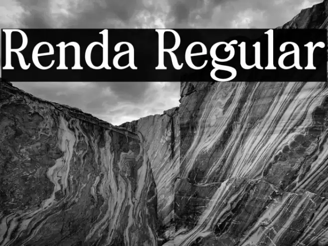 Renda Regular Font examples