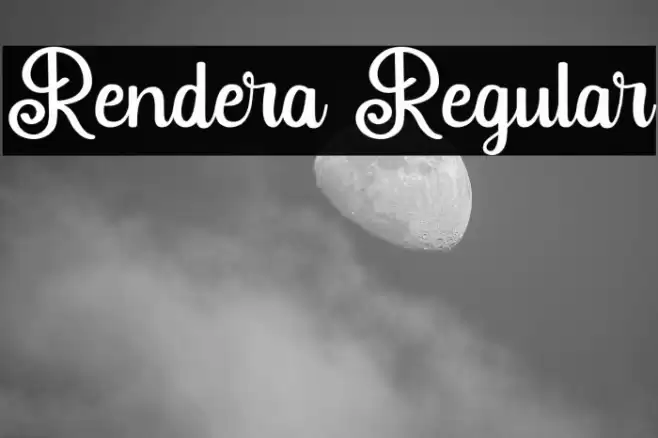 Rendera Regular Font examples