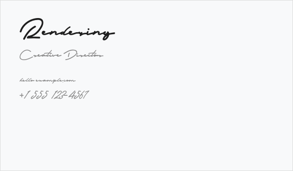 Rendering Business Card