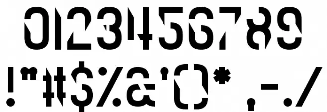 Rendprodukt Font OTHER CHARS