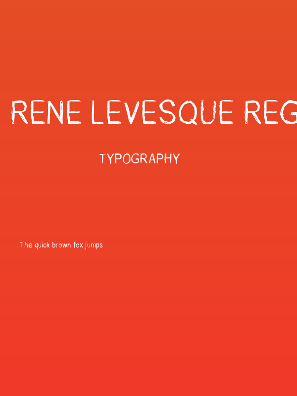 Rene Levesque Regular Poster