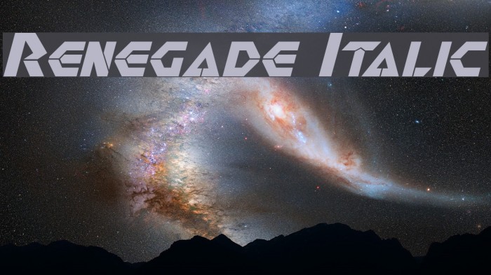 Renegade Italic Шрифта examples