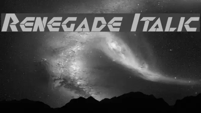 Renegade Italic Шрифта examples