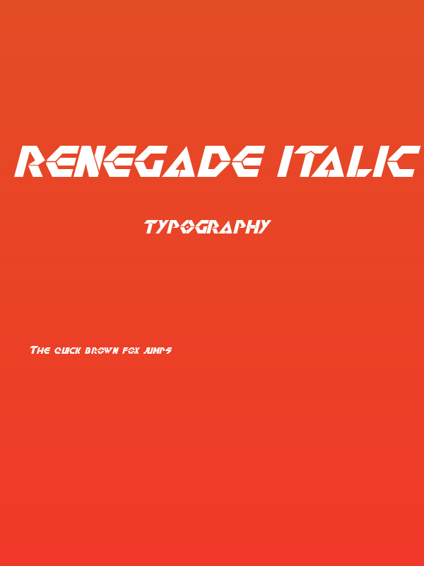 Renegade Italic Poster
