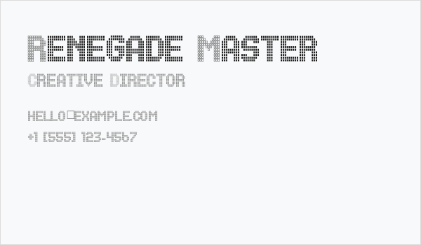 Renegade Master Business Card