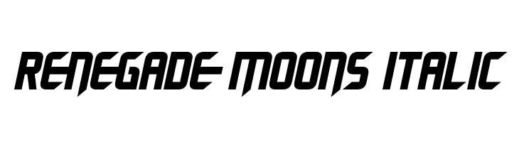 Renegade Moons Italic  免费字体下载