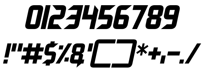 Renegade Moons Italic Font OTHER CHARS