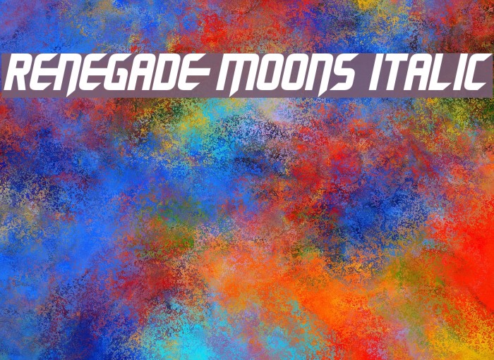 Renegade Moons Italic Font examples