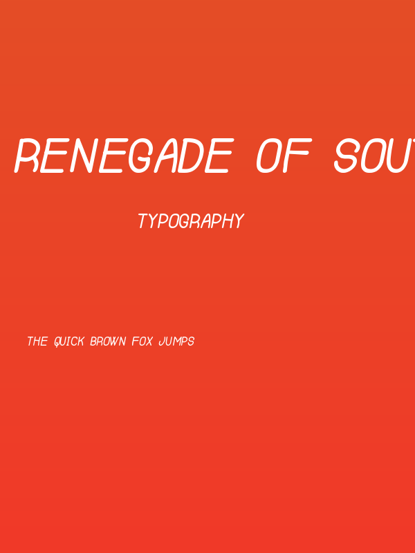 Renegade Of South Poster