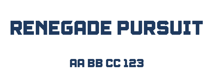 Renegade Pursuit Font Preview