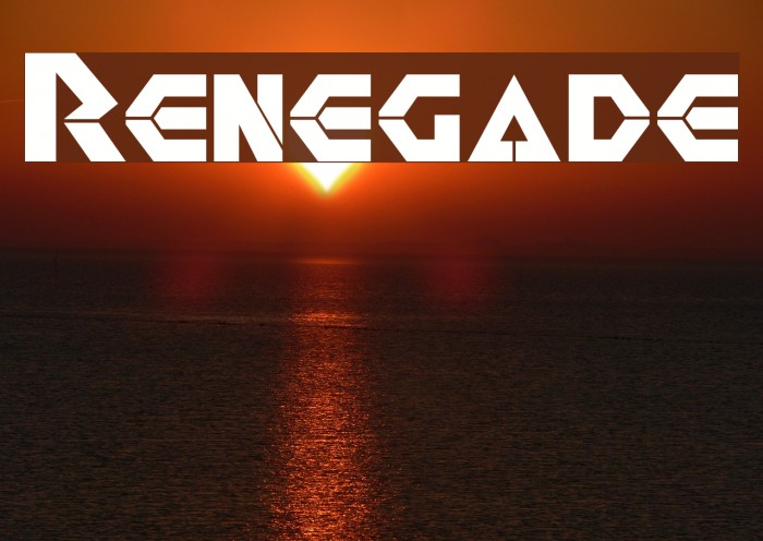 Renegade Font examples