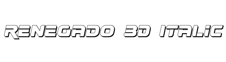 Renegado 3D Italic  font caratteri gratis