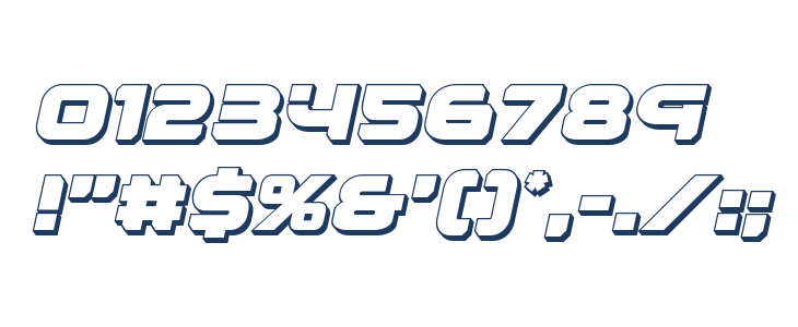 Renegado 3D Italic Other Characters