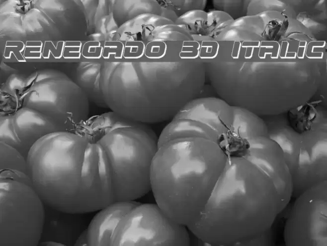 Renegado 3D Italic Font examples
