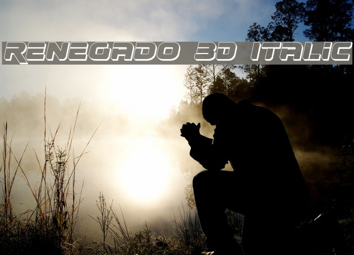 Renegado 3D Italic Example 2