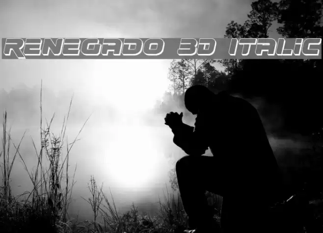 Renegado 3D Italic Font examples