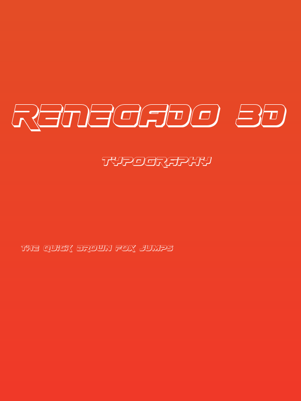 Renegado 3D Italic Poster