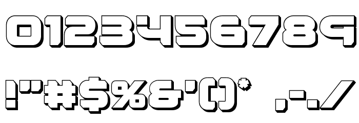 Renegado 3D Font OTHER CHARS