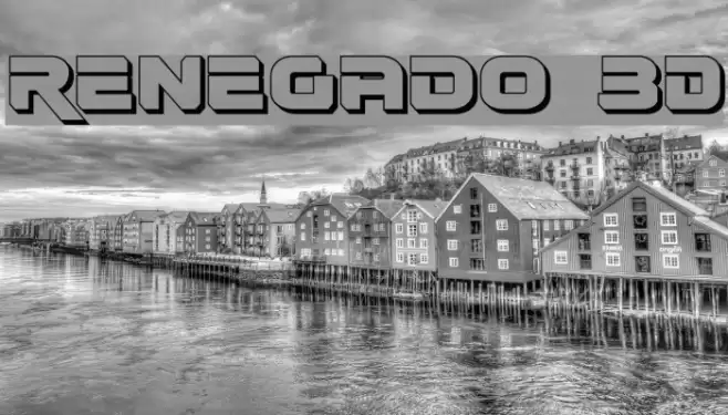 Renegado 3D Font examples