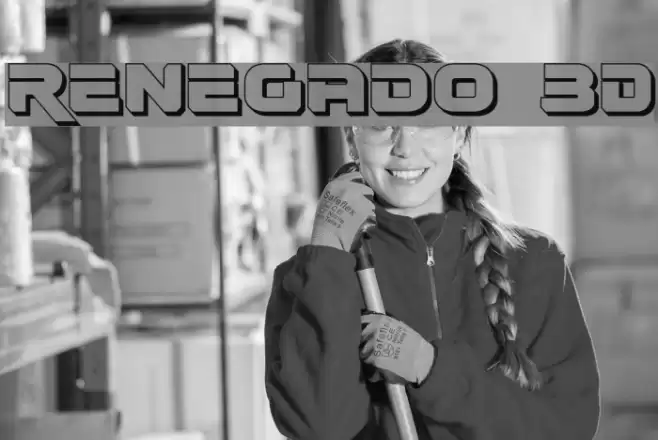 Renegado 3D Font examples