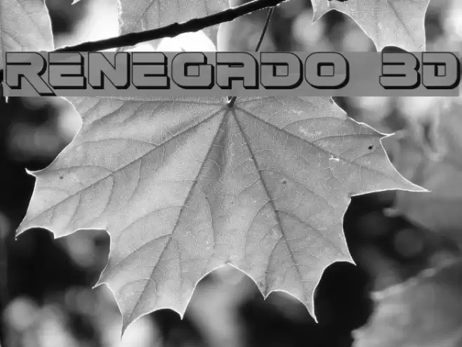 Renegado 3D Font examples