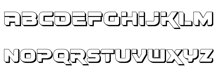 Renegado 3D Font LOWERCASE