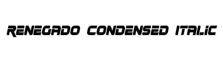 Renegado Condensed Italic Font