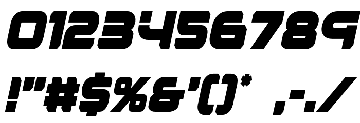 Renegado Condensed Italic Font OTHER CHARS
