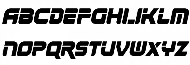 Renegado Condensed Italic Schriftart Groß