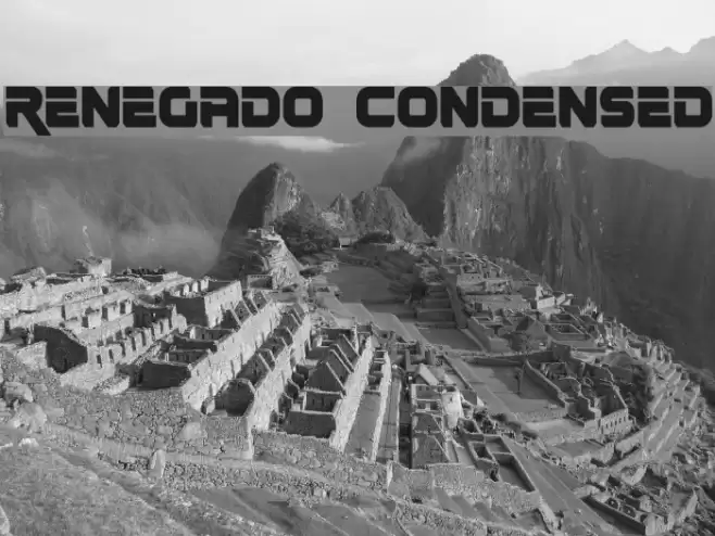 Renegado Condensed Font examples
