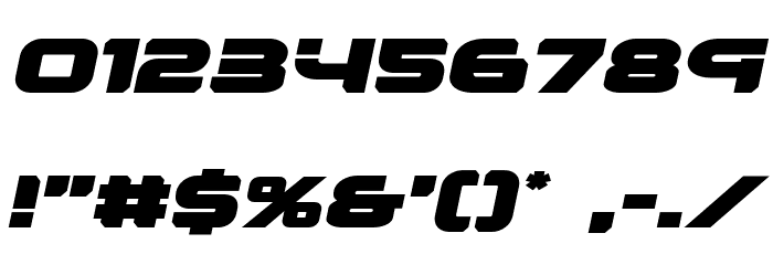 Renegado Expanded Italic Font OTHER CHARS