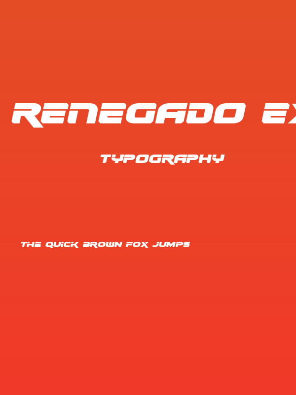 Renegado Expanded Italic Poster
