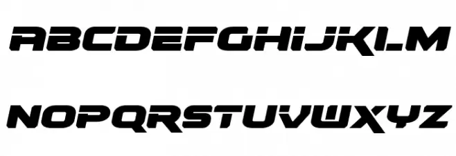 Renegado Expanded Italic फ़ॉन्ट लोअरकेस