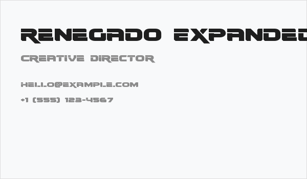 Renegado Expanded Business Card