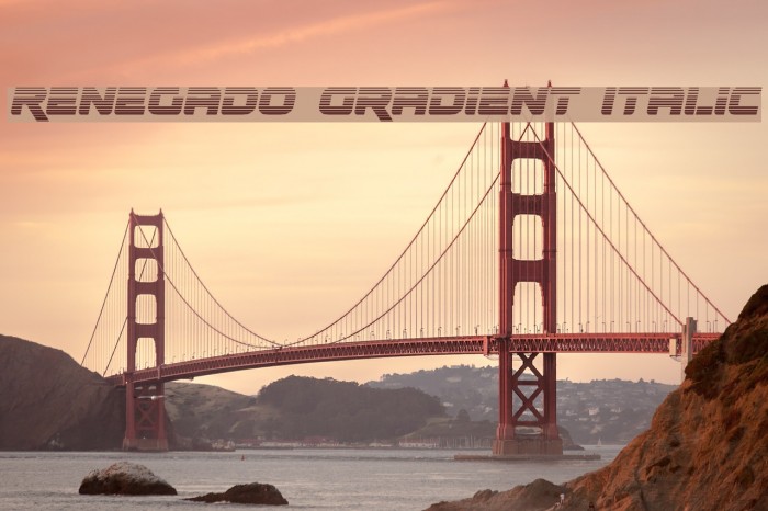 Renegado Gradient Italic Font examples