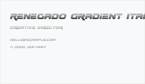 Renegado Gradient Italic Business Card