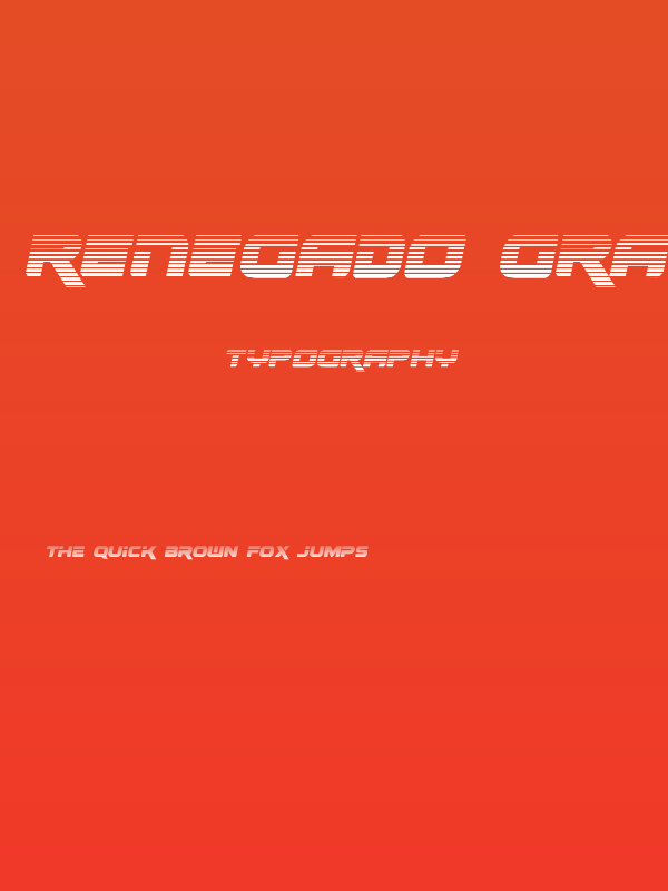 Renegado Gradient Italic Poster